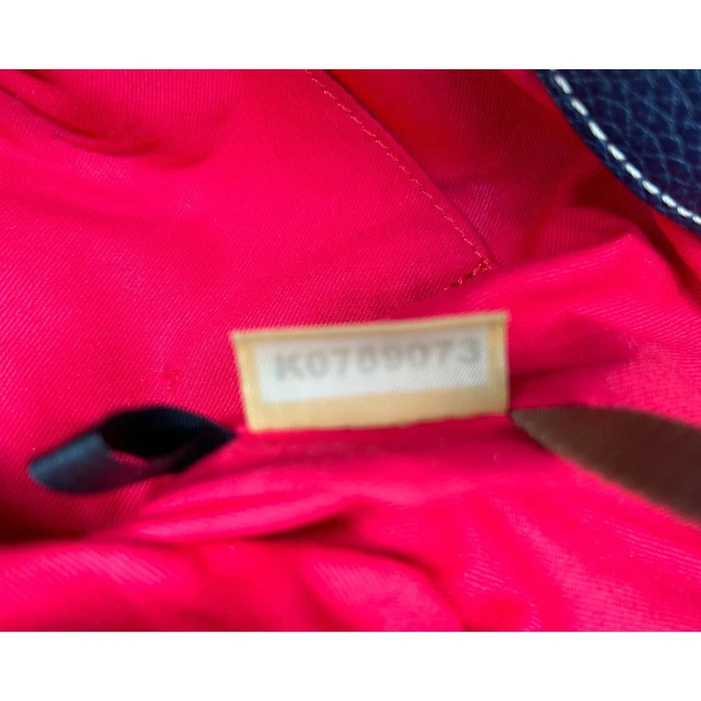 Dooney & Bourke Pebble Grain Lock Blue Shoulder Bag Purse Handbag Dust Bog‎ EUC